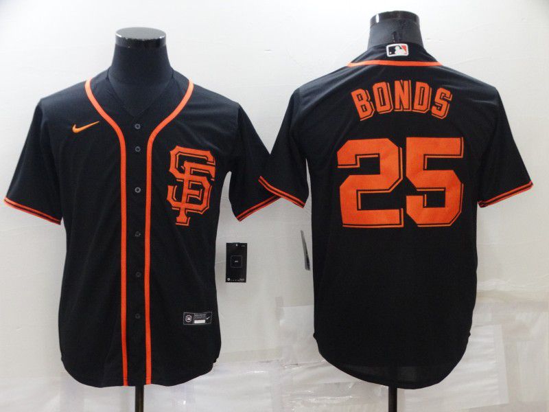 Men San Francisco Giants 25 Bonds Black Game Nike 2022 MLB Jersey